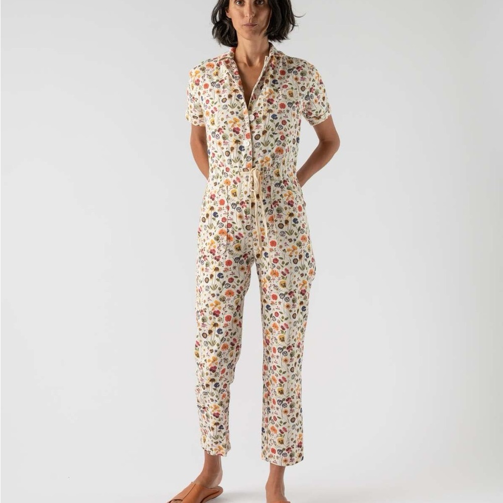 Rachel Antonoff Floral Button-Up Jumpsuit
